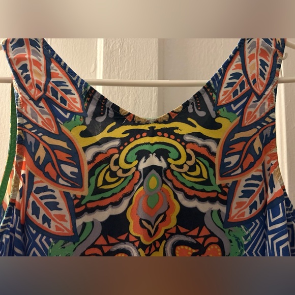 Jealous Tomato, L, loose fitting, smooth, Aztec tank top. Vivid colors, comfy. - Picture 6 of 11